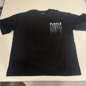 Like new men’s medium Purple Brand Logo Drip T-Shirt black shirt